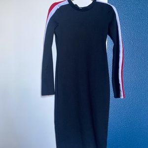 Zara Trafaluc Dress with Striped Sleeve